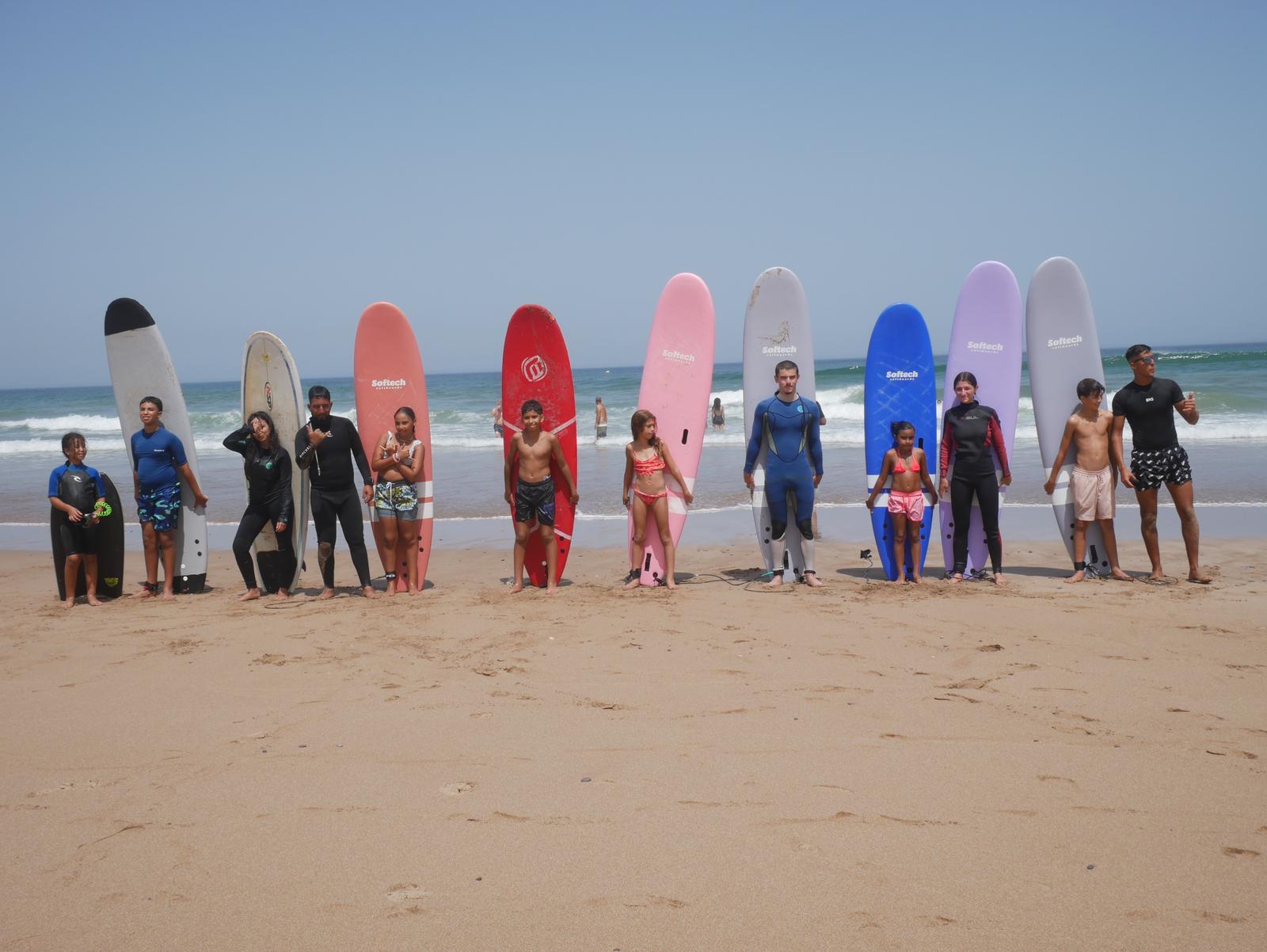 Expert surf coaching in the water